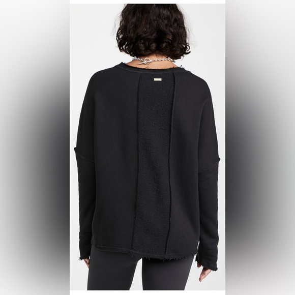 ALALA Exhale Sweatshirt Black Bamboo Oversized , size Small - Picture 7 of 13